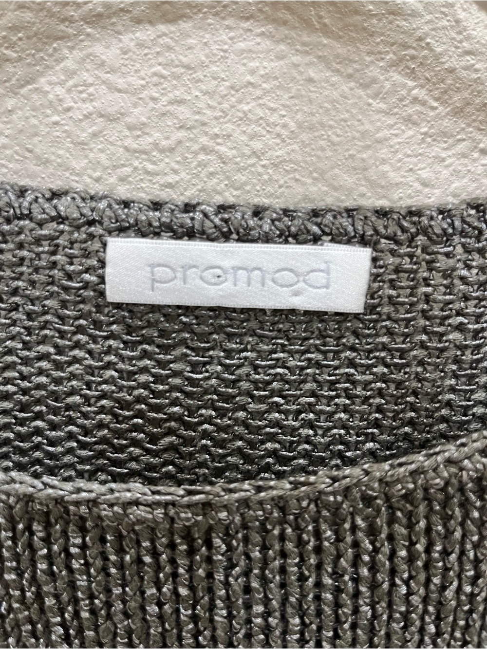 Promod Embellished Grey Crewneck Sweater M - Picture 7 of 9